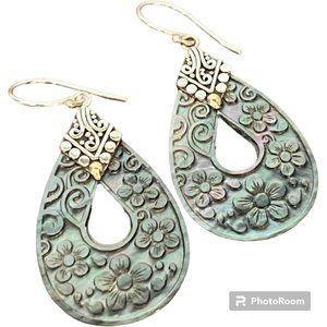 Ross-Simons Mother-of-Pearl Floral Drop Earrings